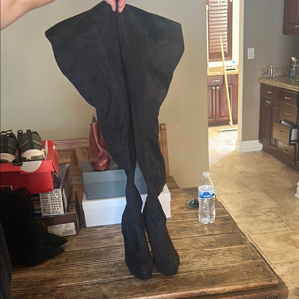 Black Over-the-Knee Boots